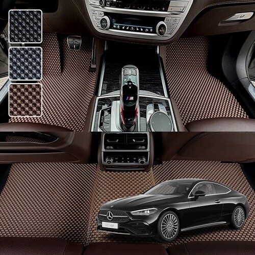 닥쏘오토,벤츠 CLE 쿠페 C236 전용 3D 엠보싱 차세대 고무매트 1열2열 세트 (2023년 이후~)