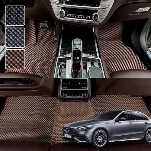 닥쏘오토,벤츠 C클래스 W206 전용 3D 엠보싱 차세대 고무매트 1열2열 세트 (2022년 4월 이후)
