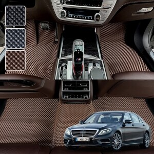 벤츠 S클래스 W222 롱바디 숏바디 전용 3D 엠보싱 차세대 고무매트 1열2열 세트 (2013~2021)
