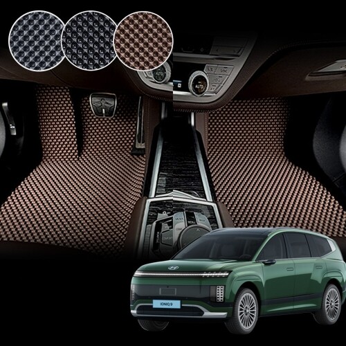닥쏘오토,아이오닉9 전용 3D 엠보싱 차세대 고무매트 운전석+조수석 세트