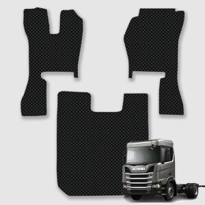 스카니아R 전용 3D 엠보싱 차세대 고무매트 1열 (3p)